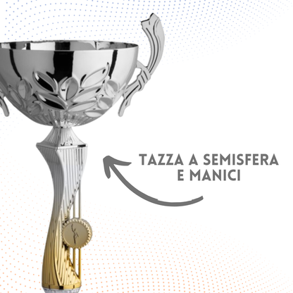 Trofeo in metallo da 49 cm con manici | Cod. 6.041