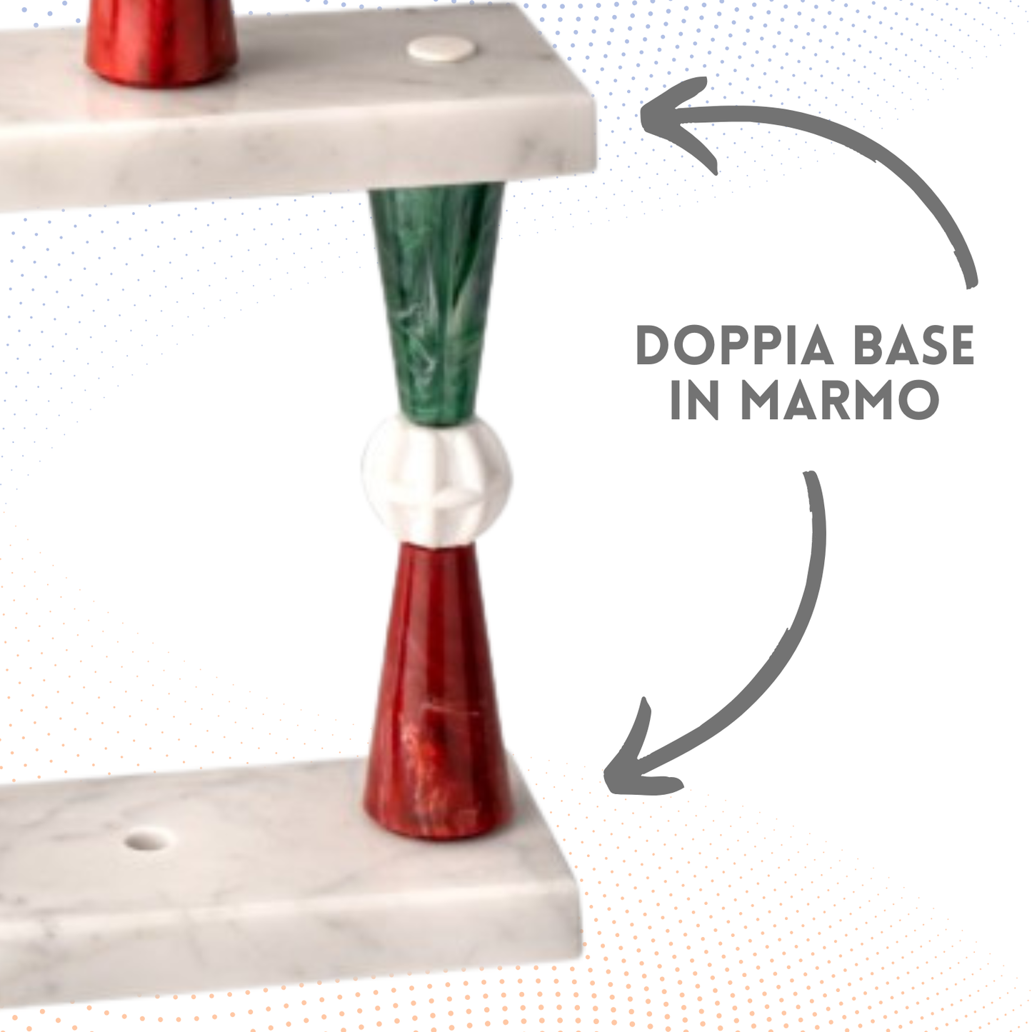 Trofeo tricolore da 45 cm a due piani | Cod. 5.243
