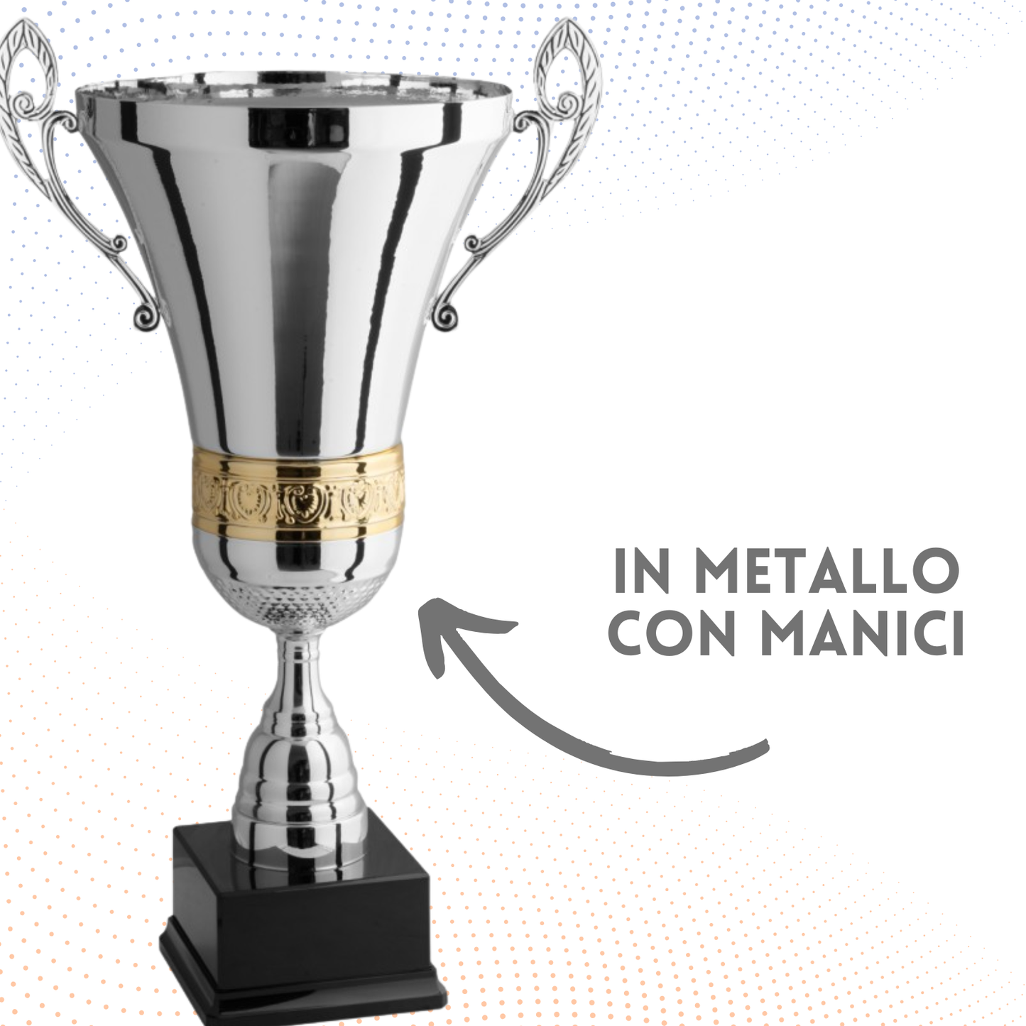 Set 4 premiazioni personalizzate con manici 62 - 55 - 50 - 46 cm | Cod. 1.099