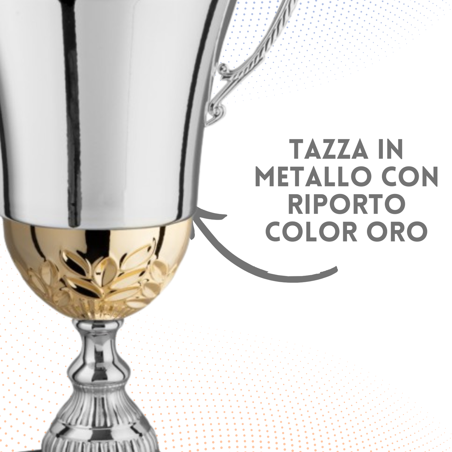 Tris di trofei personalizzati con manici 42 - 38 - 32 cm | Cod. 2.491P