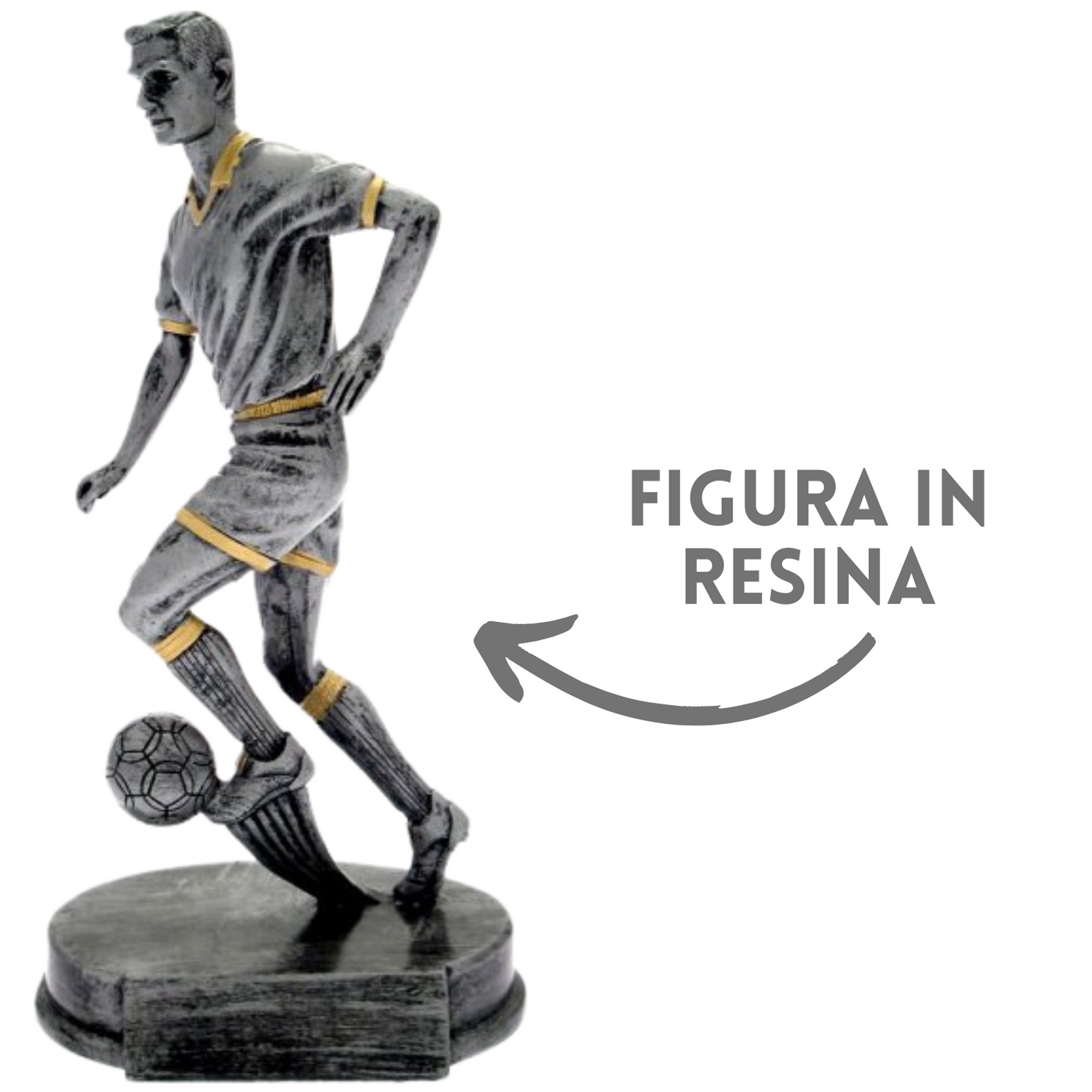 Premio calcistico da 17 cm personalizzato | Cod. 15.233