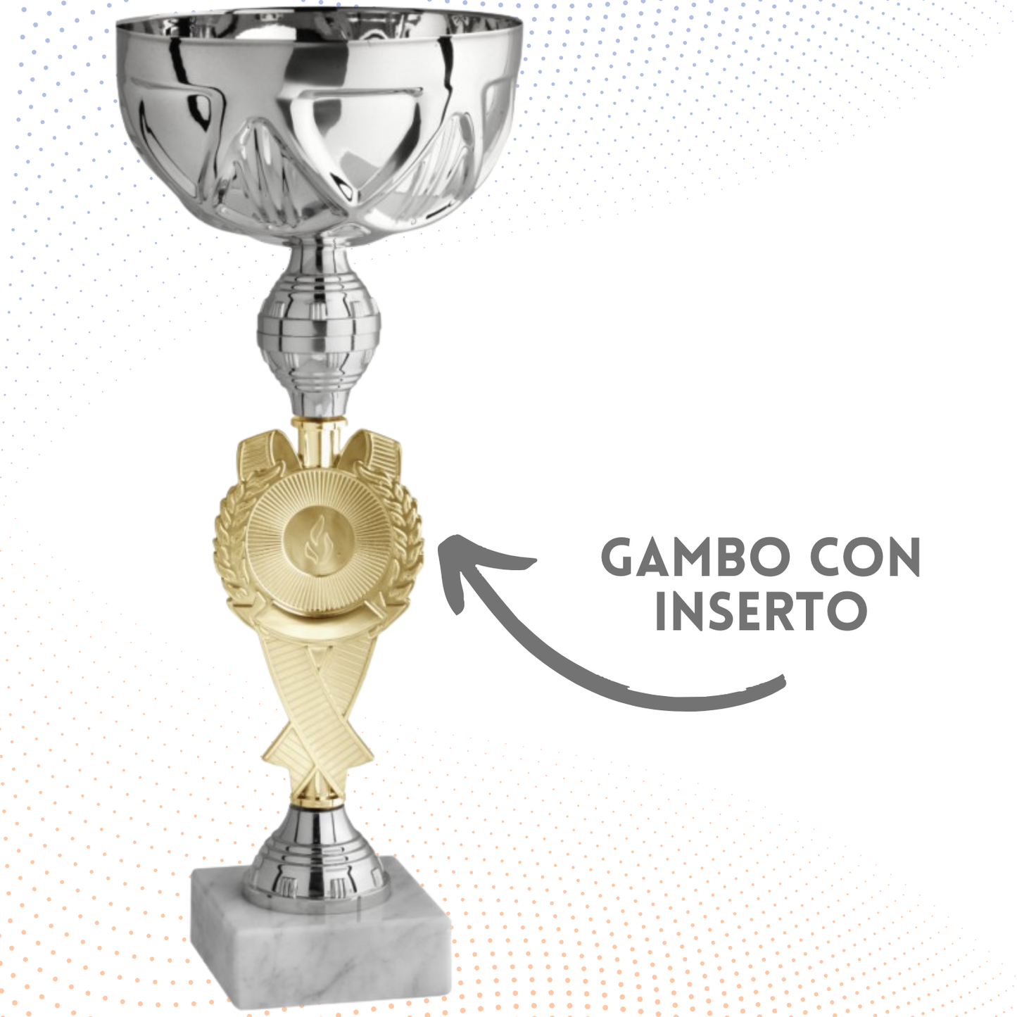 Coppa da 31 cm con base in marmo | Cod. 12.004S