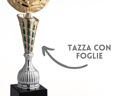 Coppa da 36 cm oro con tazza in metallo | Cod. 8.683G