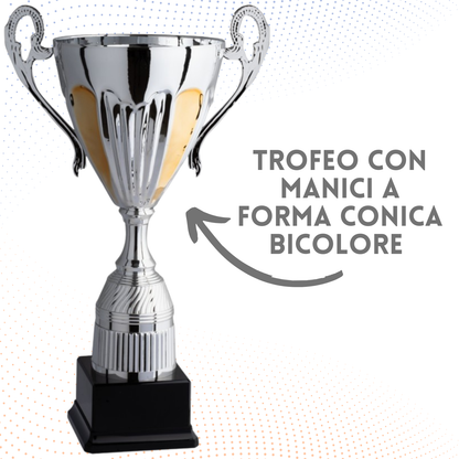 Tris di trofei personalizzati con manici 44 - 41 - 36 cm | Cod. 4.129