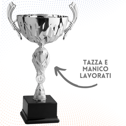 Trofeo in metallo da 33 cm con manici | Cod. 8.594