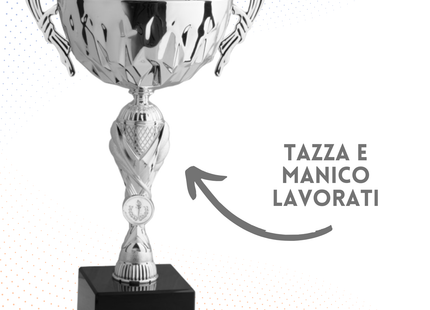 Trofeo in metallo da 36 cm con manici | Cod. 8.593