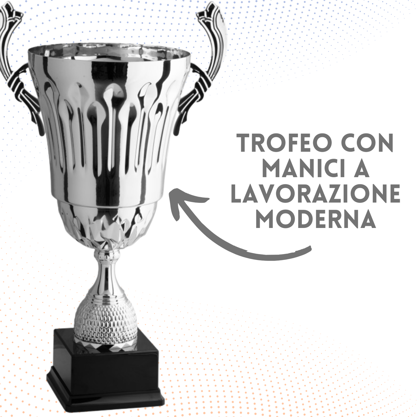 Tris di trofei personalizzati con manici 45 - 40 - 35 cm | Cod. 3.071P