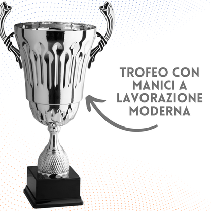 Tris di trofei personalizzati con manici 45 - 40 - 35 cm | Cod. 3.071P