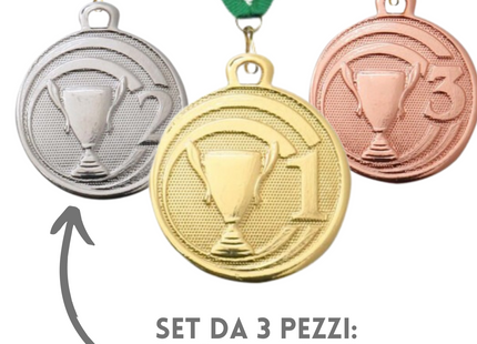 Tris di medaglie personalizzate | Cod. 23.007.52T