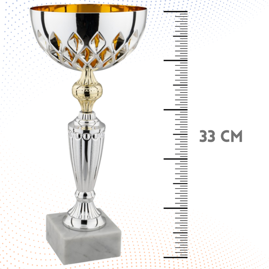 Coppa da 32 cm con base in marmo | Cod. 10.023