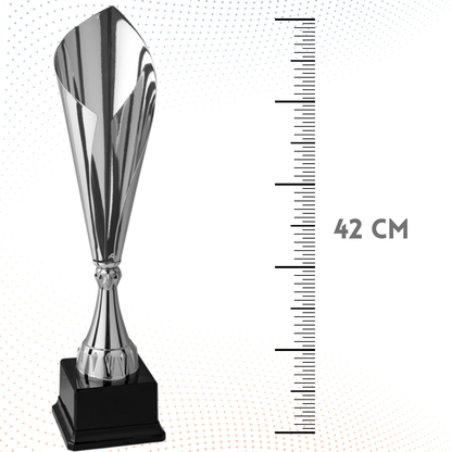 Trofeo in metallo da 42 cm colore silver | Cod. 4.452