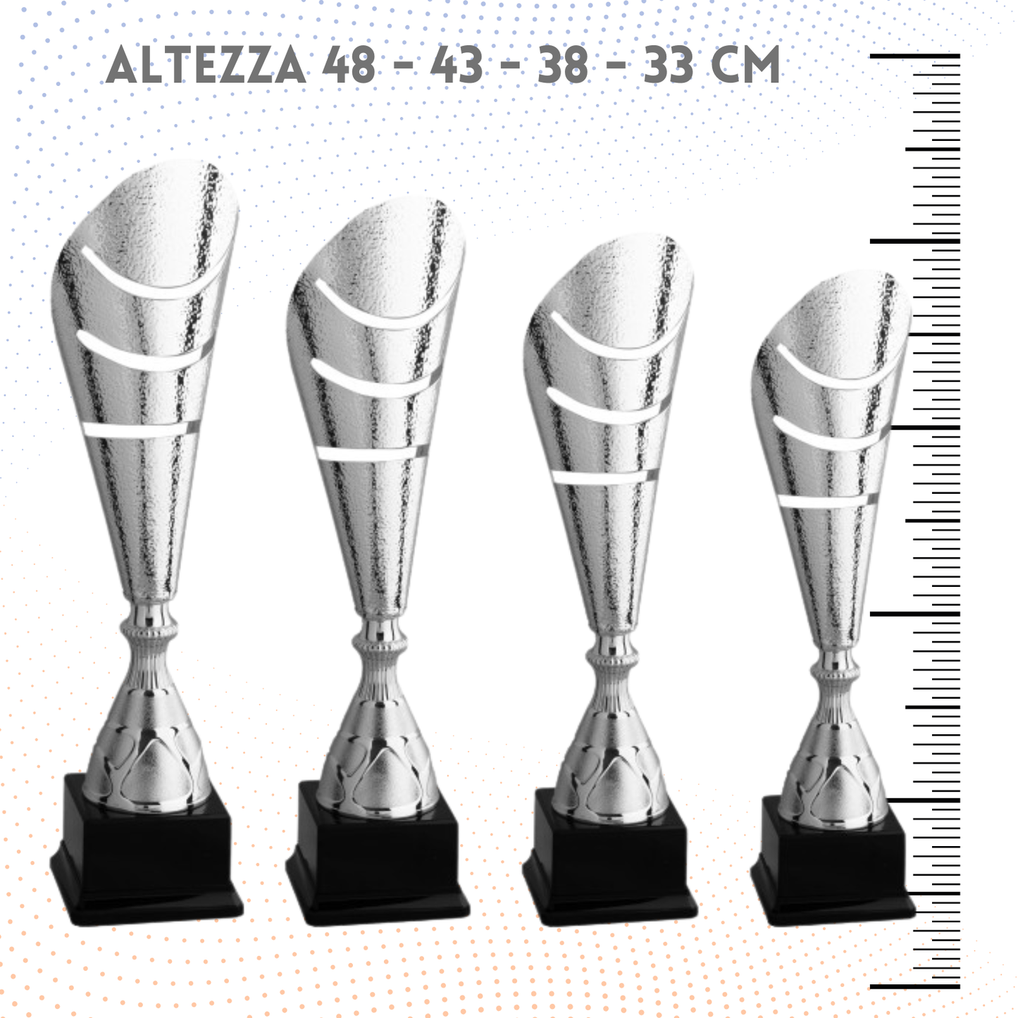 Set 4 Trofei da 48 - 43 - 38 - 33 cm | Cod. 7.049