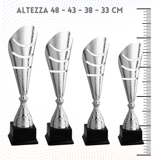 Set 4 Trofei da 48 - 43 - 38 - 33 cm | Cod. 7.049