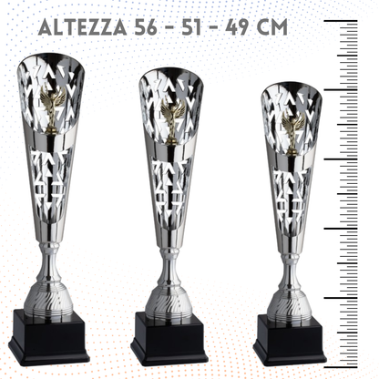Tris di trofei personalizzati 56 - 51 - 49 cm | Cod. 4.079