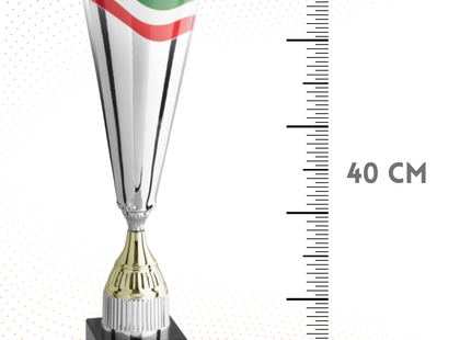 Trofeo in metallo da 40 cm, peso da 1 Kg | Cod. 3.114
