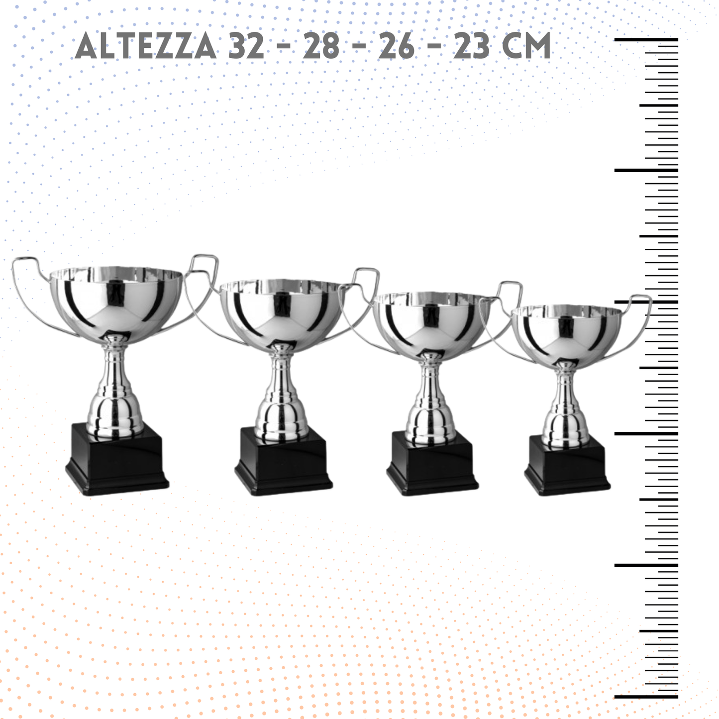 Set 4 Trofei con manici da 32-28-26-23 cm | Cod. 7.559