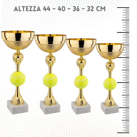 Set 4 Coppe da 44 - 40 - 36 - 32 cm per Calcio | Cod. 9.049GT