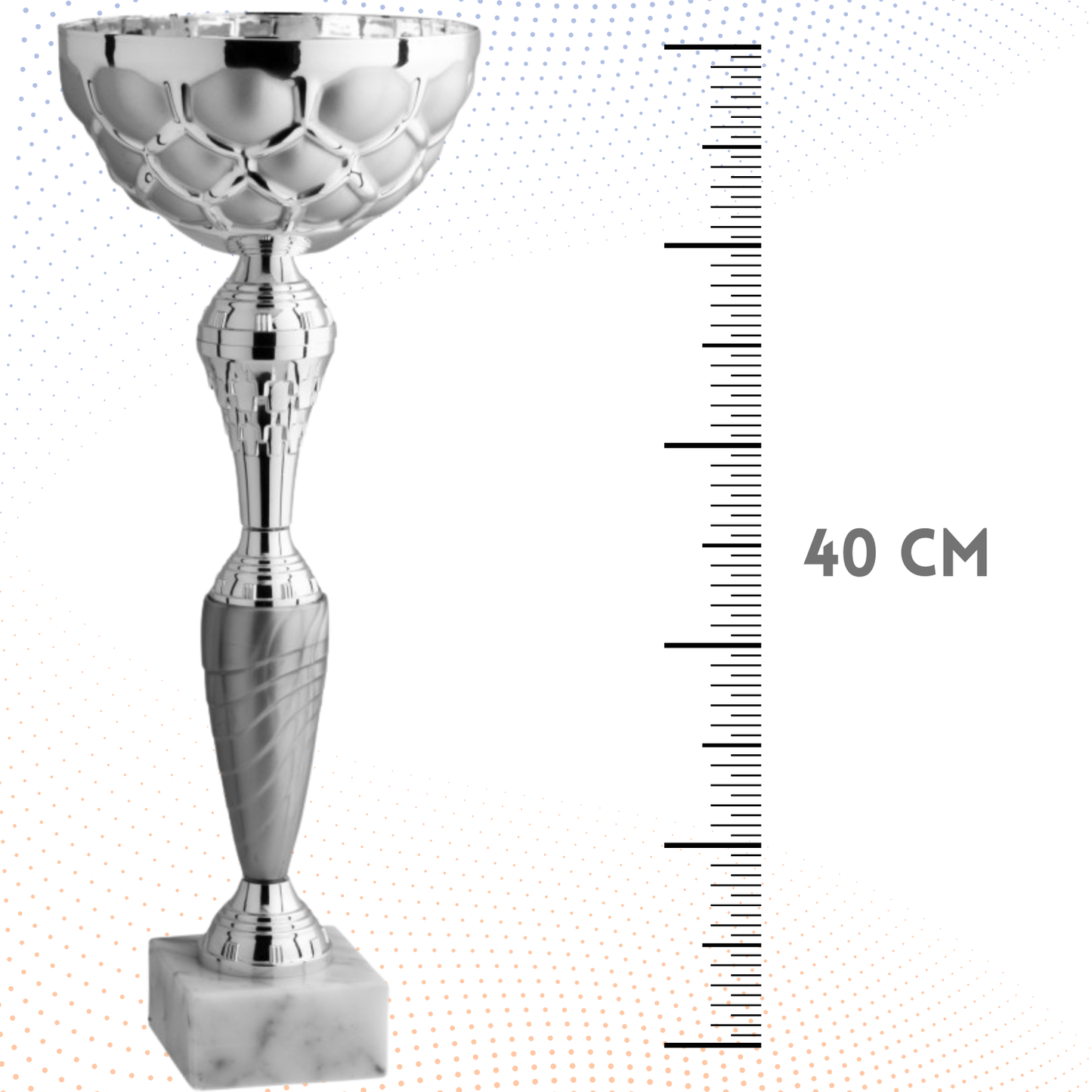Coppa da 40 cm con base in marmo | Cod. 8.042