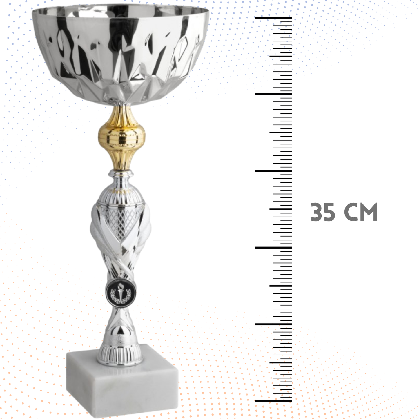 Coppa da 35 cm con base in marmo | Cod. 11.003S