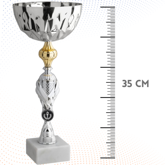 Coppa da 35 cm con base in marmo | Cod. 11.003S