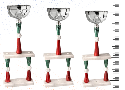 Tris di trofei a due piani 54 - 50 - 45 cm | Cod. 5.249
