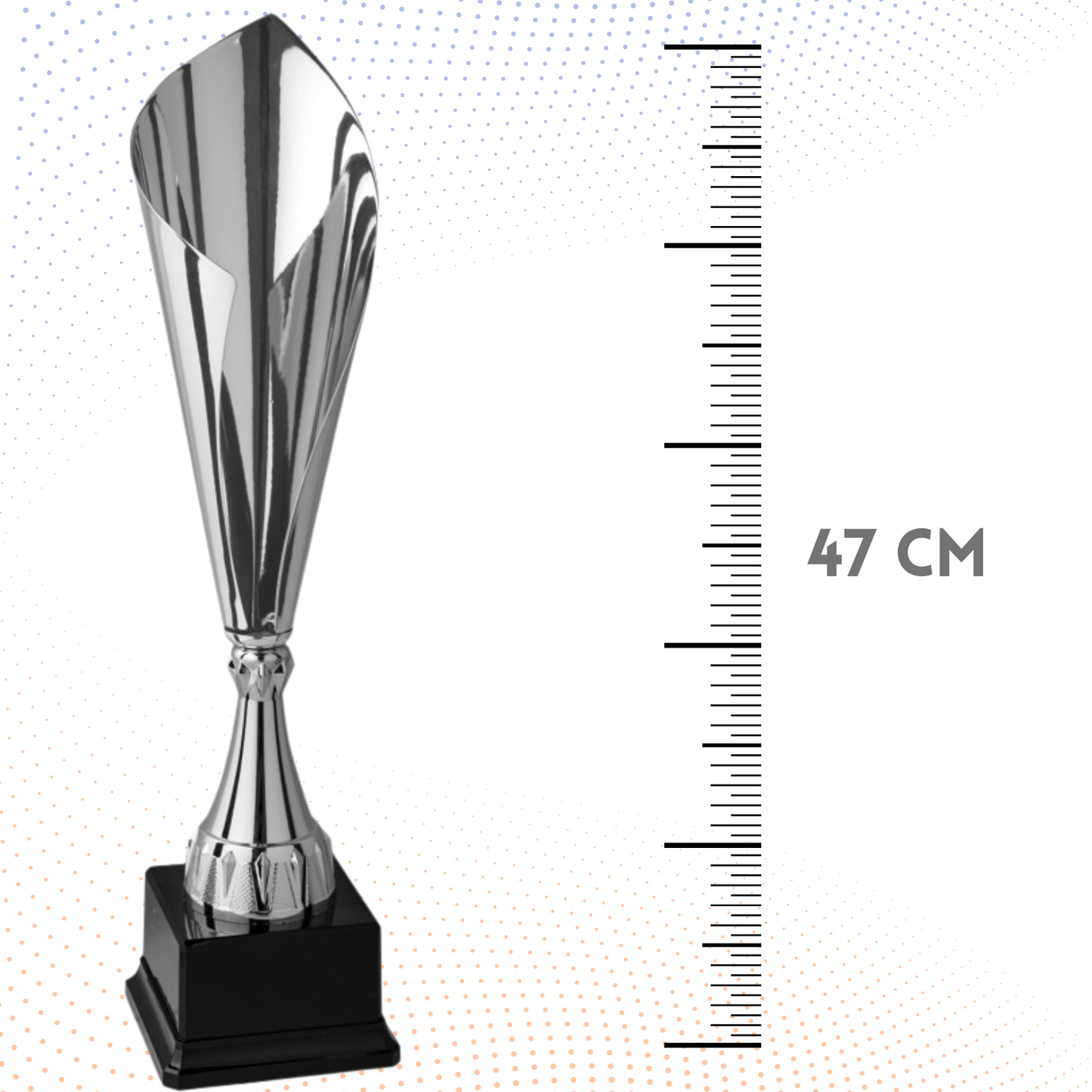Trofeo in metallo da 47 cm colore silver | Cod. 4.451