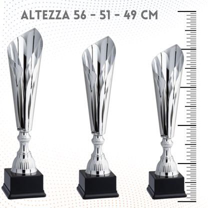 Tris di trofei personalizzati 56 - 51 - 49 cm | Cod. 4.109