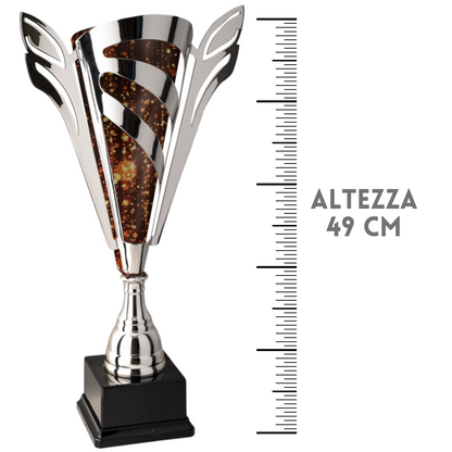 Coppa trofeo con verniciatura interna 49 cm | Cod. 1.222