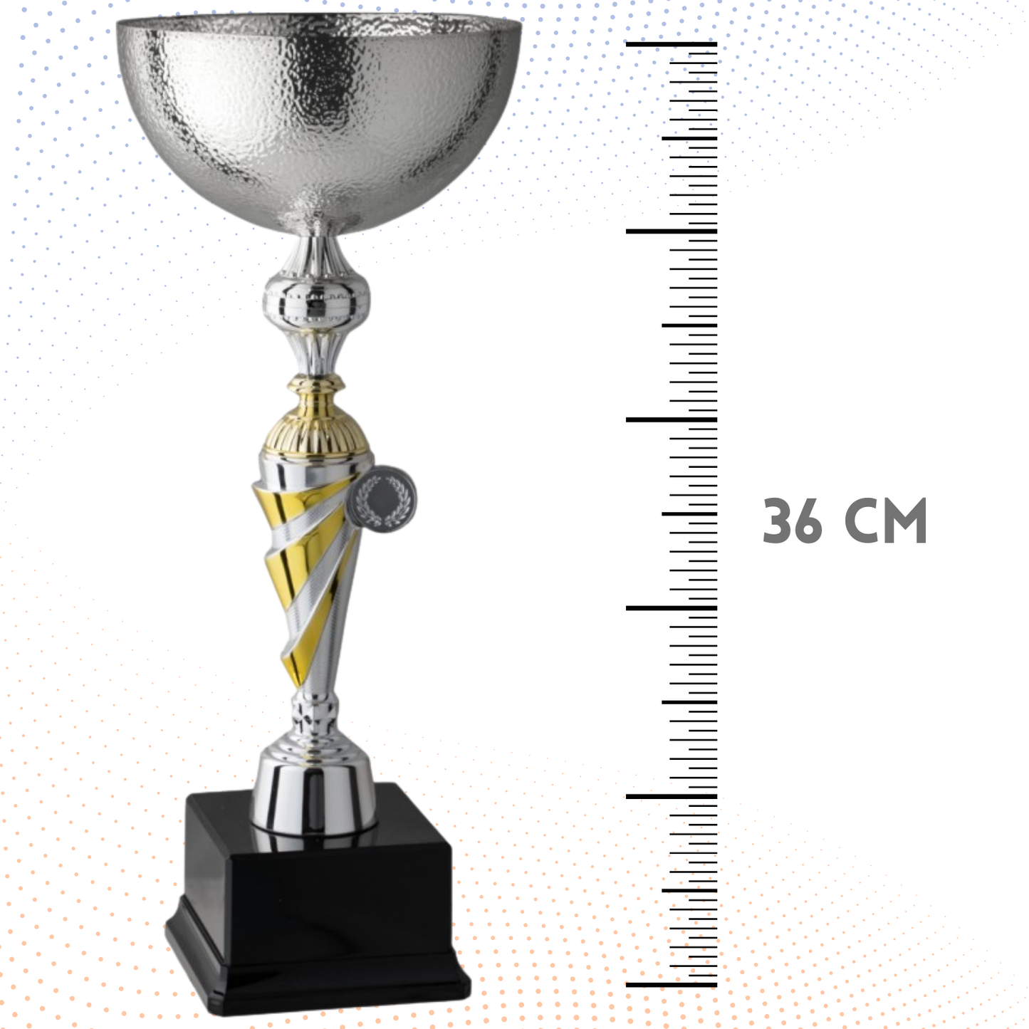 Coppa da 36 cm silver con tazza in metallo | Cod. 9.193S