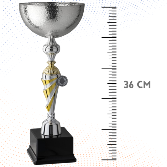 Coppa da 36 cm silver con tazza in metallo | Cod. 9.193S