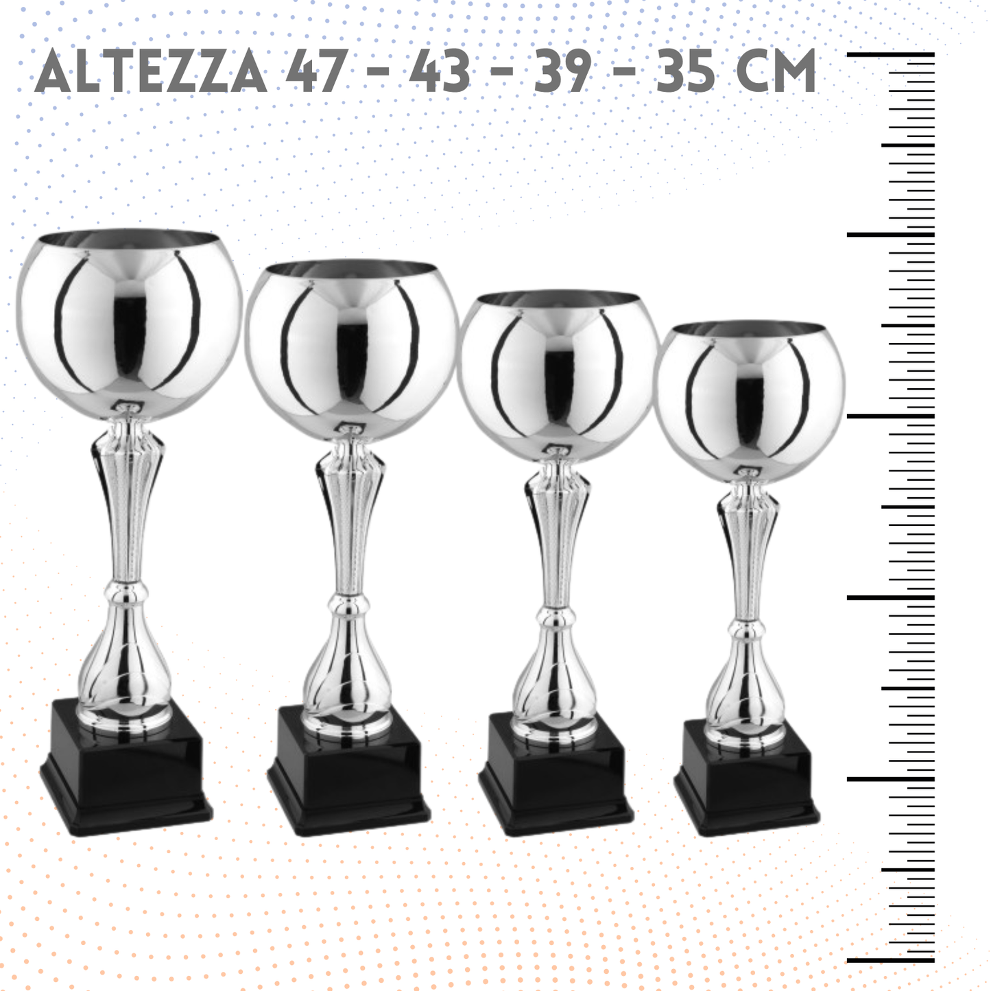 Set 4 Coppe da 47 - 43 - 39 - 35 cm | Cod. 8.179