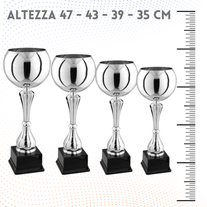 Set 4 Coppe da 47 - 43 - 39 - 35 cm | Cod. 8.179