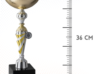 Coppa da 36 cm gold con tazza in metallo | Cod. 9.193G