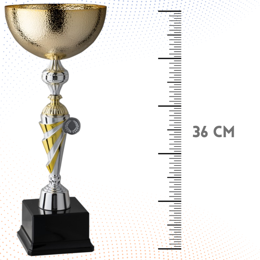 Coppa da 36 cm gold con tazza in metallo | Cod. 9.193G