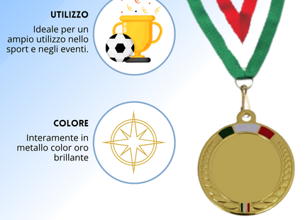 Medaglie personalizzate fronte e retro da 50 mm | Cod. 23.14.50.4GQ