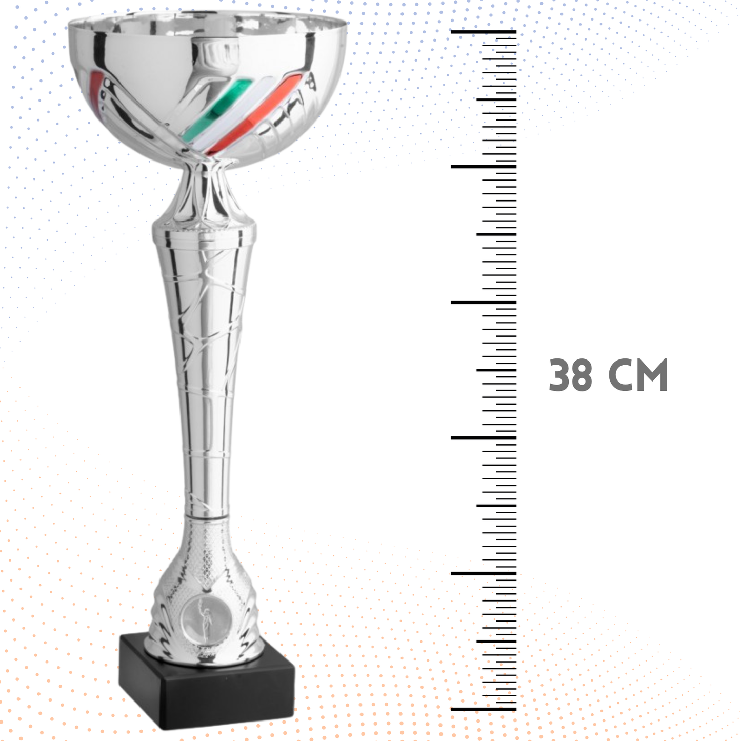 Coppa da 38 cm con base in marmo nero | Cod. 11.011