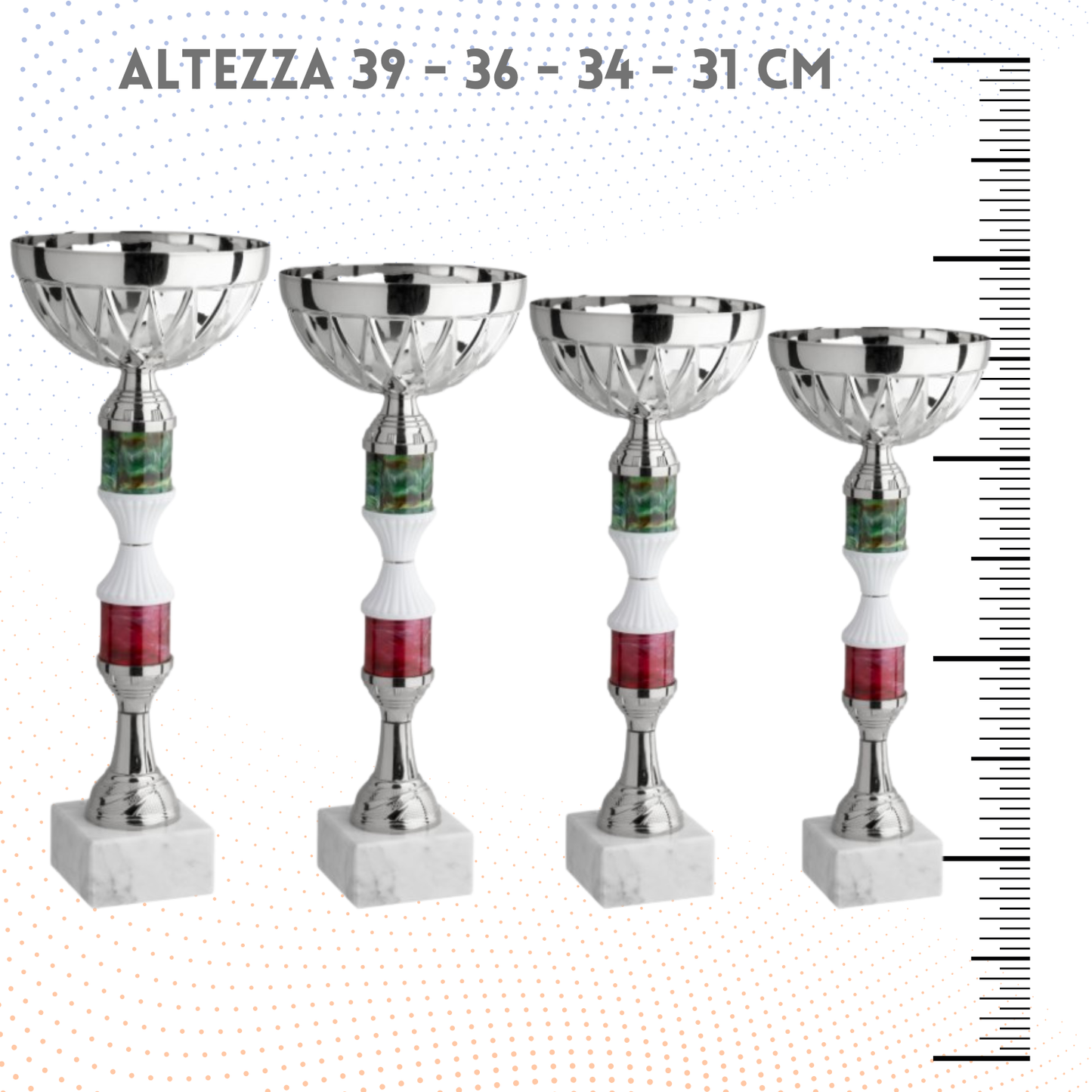 Set 4 Coppe da 39 - 36 - 34 - 31 cm | Cod. 12.049S