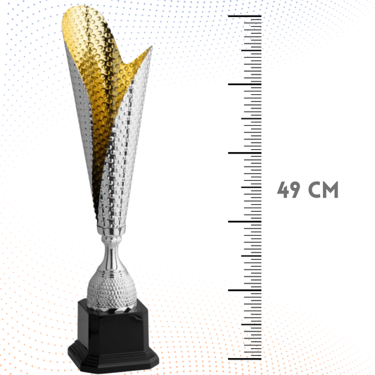 Trofeo in metallo da 49 cm, peso da 1 Kg | Cod. 4.531