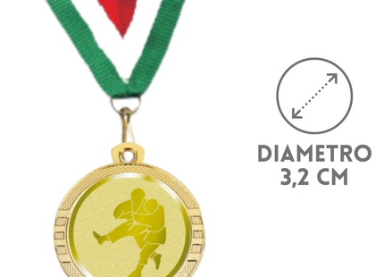 Medaglie competizioni Judo in stock personalizzate 32 mm oro | Cod. 23.00.32.JU