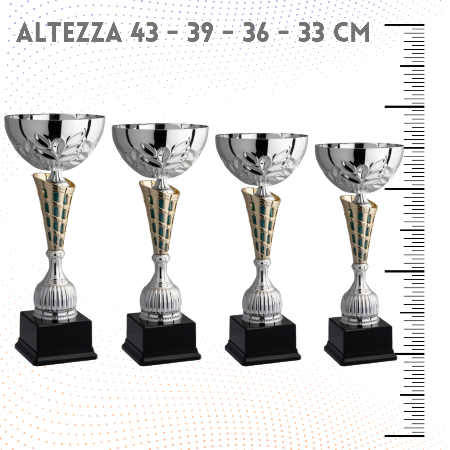 Set 4 Coppe da 43 - 39 - 36 - 33 cm | Cod. 8.689S