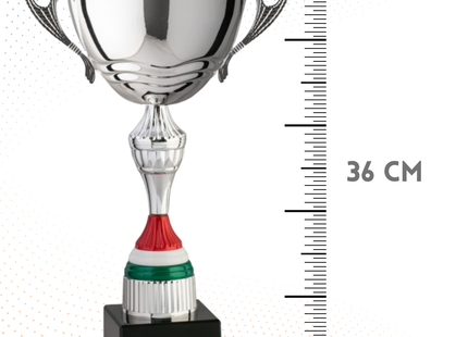 Trofeo in metallo da 36 cm con manici | Cod. 7.543