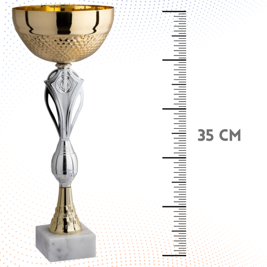 Coppa da 35 cm con base in marmo | Cod. 10.054G