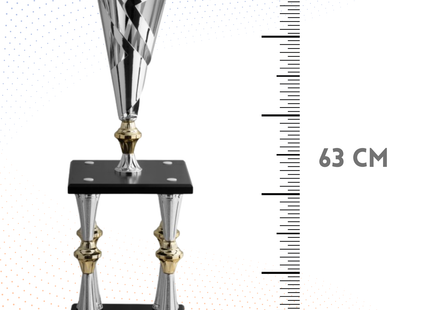 Trofeo in metallo da 63 cm a due piani | Cod. 5.023