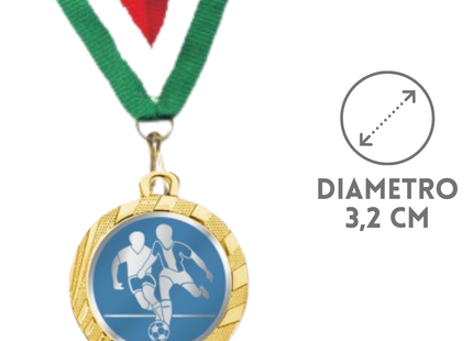 Medaglie competizioni Calcio in stock personalizzate 32 mm oro | Cod. 23.00.32.XG