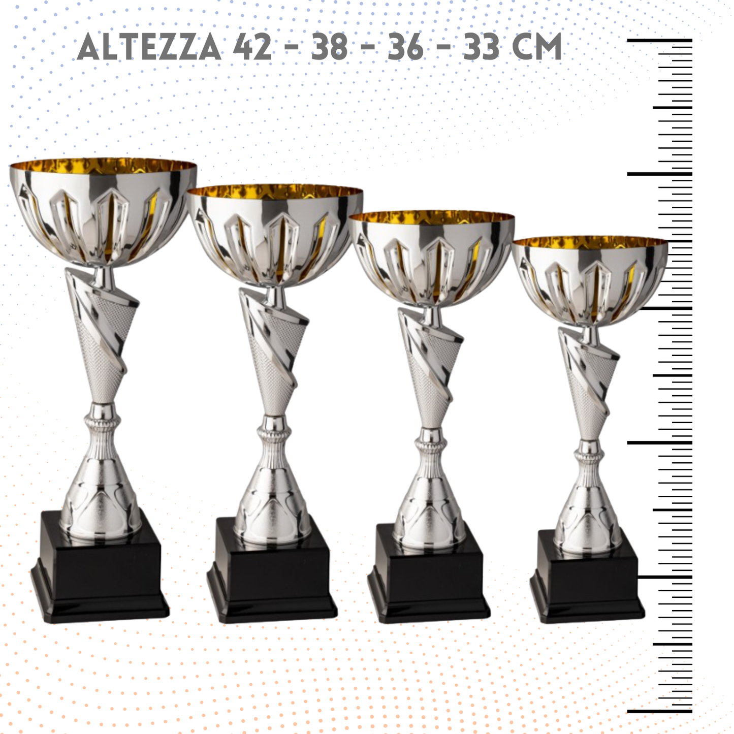 Set 4 Coppe da 42 - 38 - 36 - 33 cm | Cod. 8.154