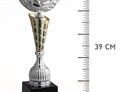 Coppa da 39 cm silver con tazza in metallo | Cod. 8.682S