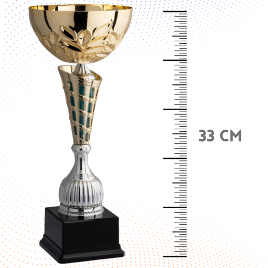 Coppa da 33 cm oro con tazza in metallo | Cod. 8.684G