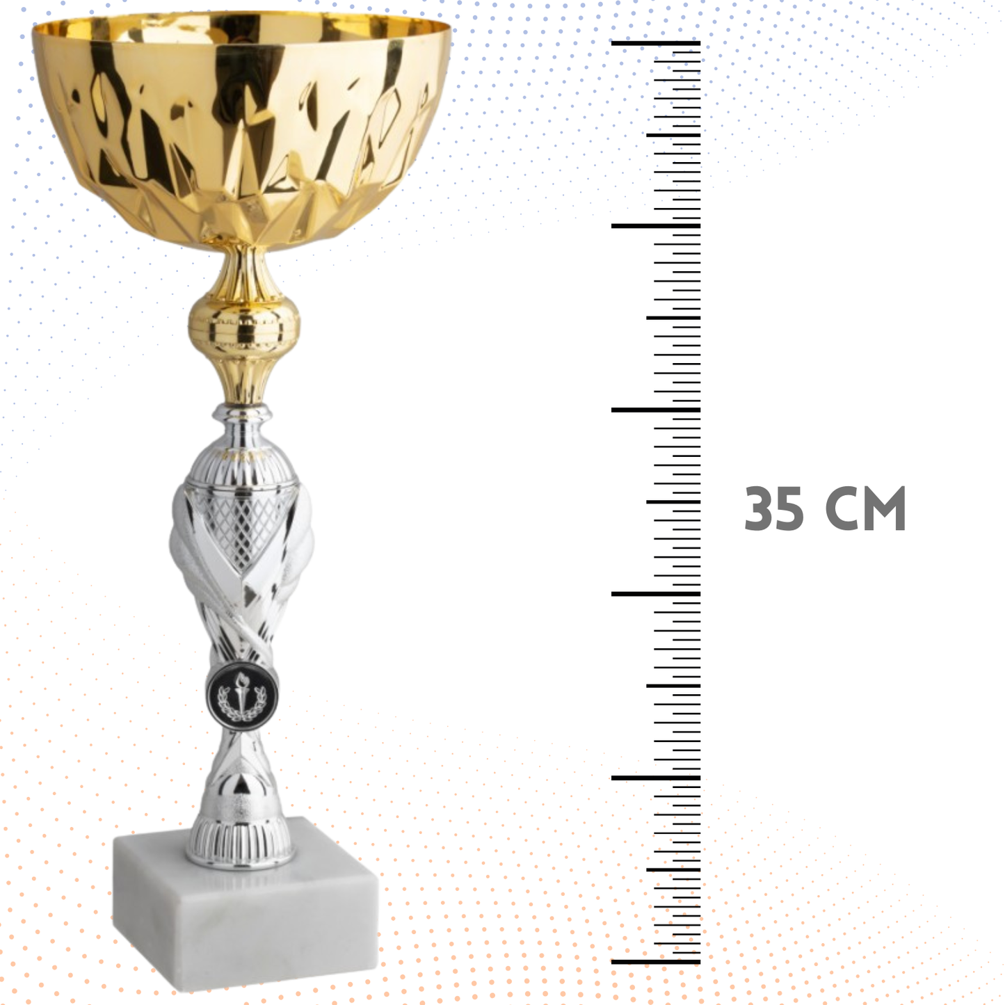 Coppa da 35 cm con base in marmo | Cod. 11.003G