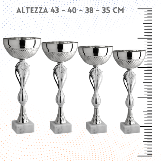 Set 4 Coppe da 43 - 40 - 38 - 35 cm | Cod. 10.059S