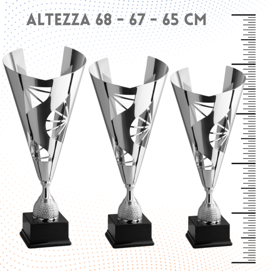 Tris di trofei personalizzati 68 - 67 - 65 cm | Cod. 1.039